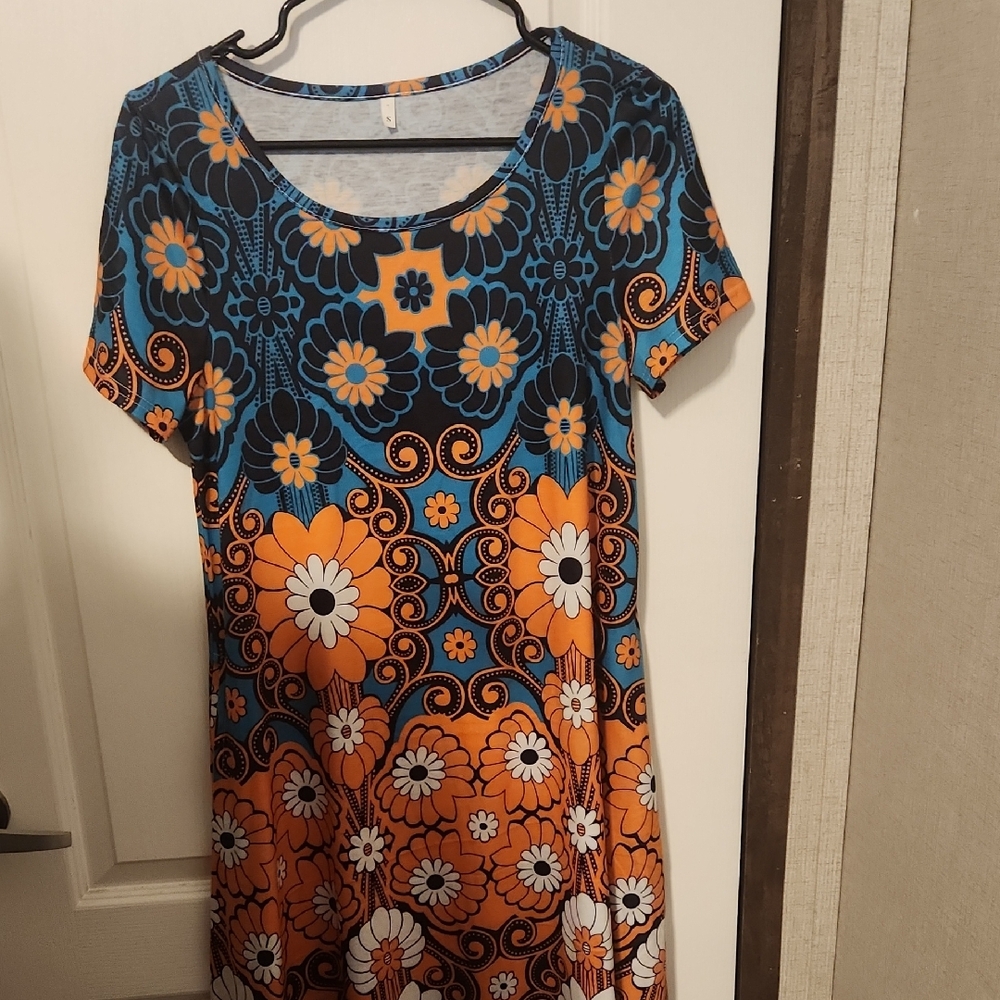 NWT Anthropologie Maeve Floral Shift Mini Dress Mod Blue Green Size XS